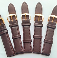 tmavě hnědý řemen 18mm se zlacenou sponou !!!