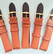 hnědý řemen 18mm se zlacenou sponou !!!