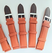 hnědý řemen 18mm se stříbřitou sponou !!!