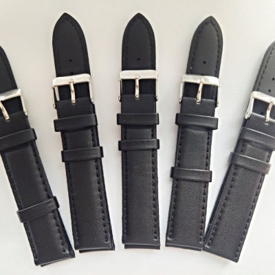 černý řemen 18mm se stříbřitou sponou !!!