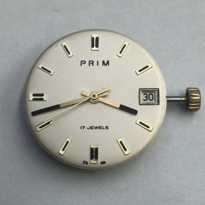 Prodám funkční strojek PRIM kalibr 68.3 3tišroubek s číselníkem