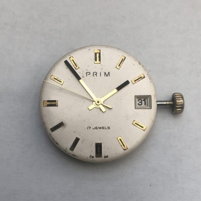 Prodám funkční strojek PRIM kalibr 68.3 s číselníkem