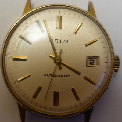 HODINKY PRIM - AUTOMATIC BAUHAUS - Zlacené pouzdro - FUNKČNÍ