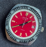 Prim Sport 2 červený číselník - broušené pouzdro