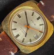 Prim Automati  21 jewels zlatá kostka suburst