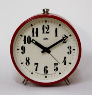 budík Prim B 71, jako nový, funkční, červený