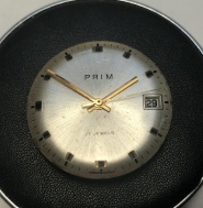 Prodám funkční strojek PRIM kalibr 68.4 s číselníkem sunburst