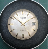 Prodám funkční strojek PRIM kalibr 68.4 po servisu s číselníkem a ručkami