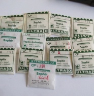 SKLÍČKA NA NÁRAMKOVÉ HODINKY, BROUŠENÁ, STERNKREUZ, SAFÍROVÁ, 13 kusů