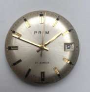 Prodám funkční strojek PRIM kalibr 68.4 po servisu s číselníkem a ručkama