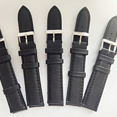 černý řemen 18mm se stříbřitou sponou !!!