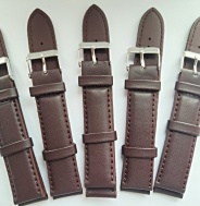 tmavě hnědý řemen 18mm se stříbřitou sponou !!!