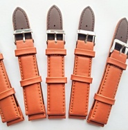 hnědý řemen 18mm se stříbřitou sponou !!!