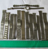 Ocelové tahy - řemínky na hodinky - mix - 14 kusů - 18mm, vhodné i na hodinky Prim,č.1