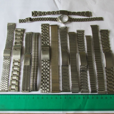 Ocelové tahy - řemínky na hodinky - mix - 14 kusů - 18mm, vhodné i na hodinky Prim,č.1