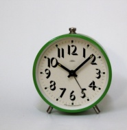 budík Prim B 70, jako nový, funkční, zelený