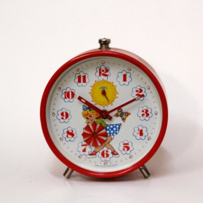 budík Prim B 71, dětský motiv, jako nový, funkční