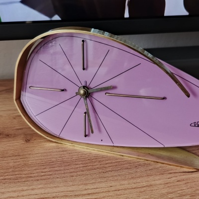 Prim Brusel stolní hodiny Fialové 