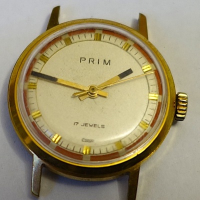 PRIM - dámské, červený pruh, průměr 28mm - TOP STAV - FUNKČNÍ