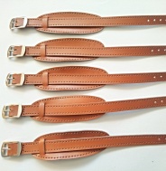 barexový řemen 10mm s podložkou, hnědý (delší spona) !!!