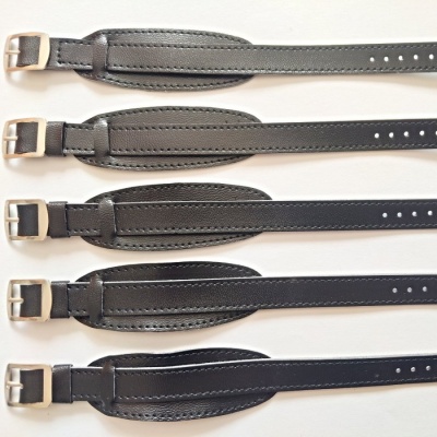 barexový řemen 12mm s podložkou, černý Barex, delší spona !!!