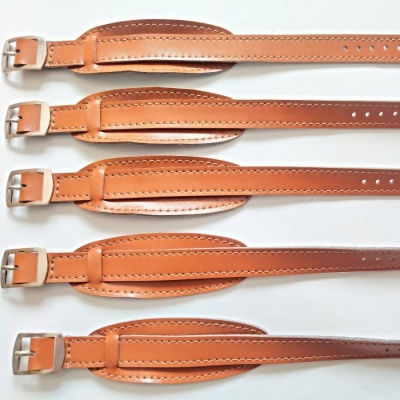 barexový řemen 12mm s podložkou, hnědý Barex, delší spona !!!