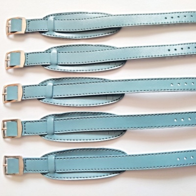 barexový řemen 12mm s podložkou, modrý Barex, delší spona !!!