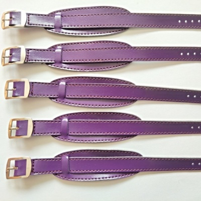 barexový řemen 12mm s podložkou, fialový Barex, delší spona !!!