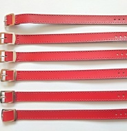barexový řemen 12mm bez podložky, červený Barex, delší spona !!!