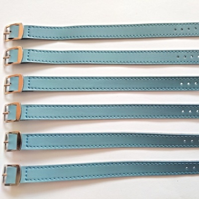 barexový řemen 12mm bez podložky, modrý Barex, delší spona !!!