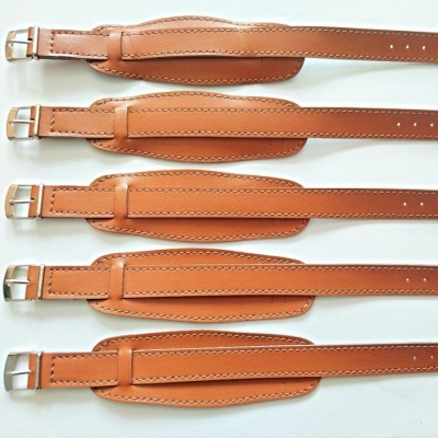 barexový řemen 14mm s podložkou, hnědý Barex, užší spona !!!