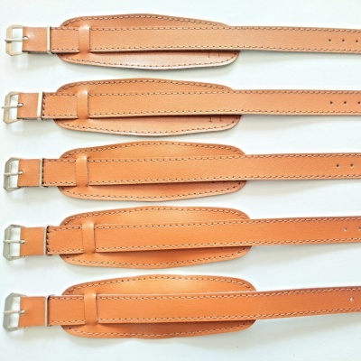 barexový řemen 14mm s podložkou, hnědý Barex, širší spona !!!