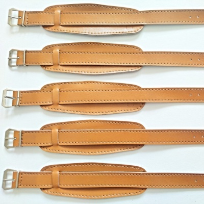 barexový řemen 14mm s podložkou, béžový Barex, širší spona !!!