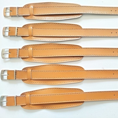 barexový řemen 14mm s podložkou, béžový Barex, užší spona !!!