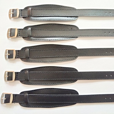 barexový řemen 14mm s podložkou, černý Barex, delší spona !!!