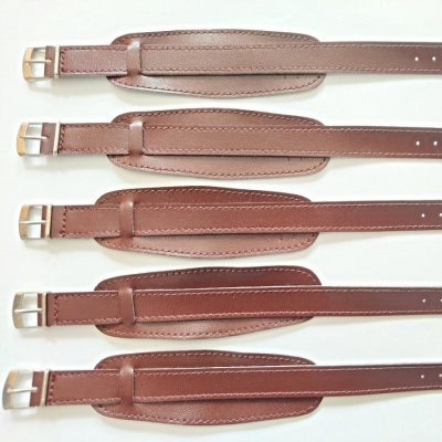 barexový řemen 14mm s podložkou, tmavě hnědý Barex