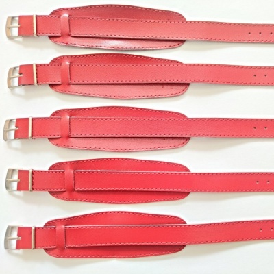 barexový řemen 14mm s podložkou, červený Barex