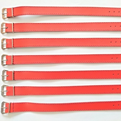 barexový řemen 14mm bez podložky, červeno-oranžový Barex, širší spona