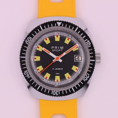 Prim Sport 2, kal. 64, Humberto ,,žluté", 17 Jewels, !!!KRÁSNÝ STAV!!!