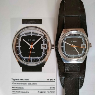 Hodinky PRIM - "malé TV" r. v. 1978