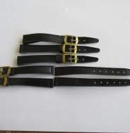 ČERNÝ řemínek na hodinky Prim - Barexový dobový - 12mm - zlatá spona