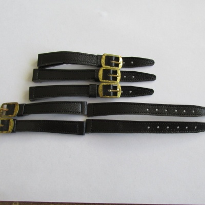 ČERNÝ řemínek na hodinky Prim - Barexový dobový - 12mm - zlatá spona