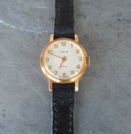 Dámské náramkové hodinky PRIM ve zlaceném pouzdře z roku 1974 - typ 80 034 3