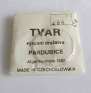 294 - SKLO TVAR PARDUBICE NA HODINKY PRIM - VELIKOST 294