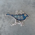 MODRÝ PTÁČEK, brož z hodinek Prim, steampunk