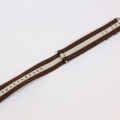 1x nylonový pásek 20mm, nový, hnědobílý
