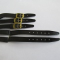 ČERNÝ řemínek na hodinky Prim - Barexový dobový - 12mm - zlatá spona