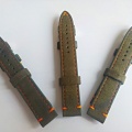 18mm řemen zelený s oranžovým prošitím !!!