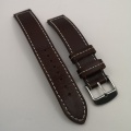 Mavex - masivní prošívaný kožený řemínek, 18mm