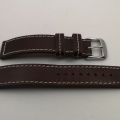Mavex - masivní prošívaný kožený řemínek, 18mm
